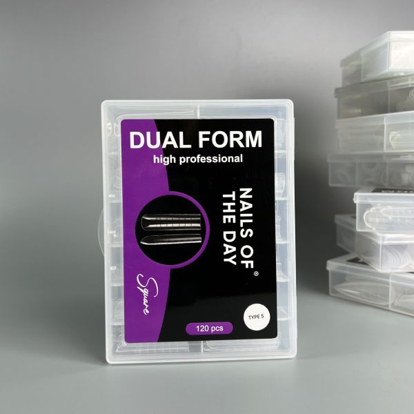 Верхні форми для нігтів NAILSOFTHEDAY Dual Form Square (Type 5) квадрат  120шт