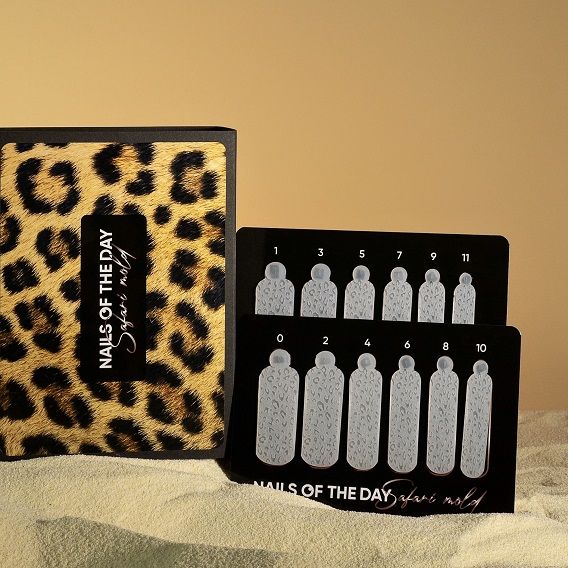Силиконовые молды для верхних форм NAILSOFTHEDAY Wild Safari Leopard /леопард (Type 13),12 шт в коробці