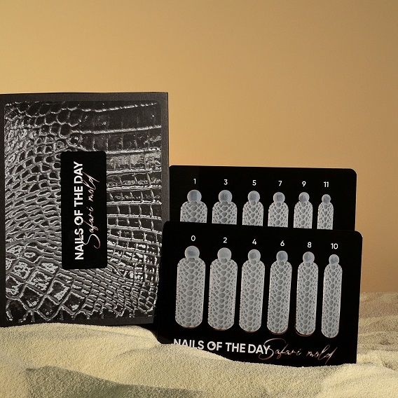 Силиконовые молды для верхних форм NAILSOFTHEDAY Wild Safari Сrocodile /крокодил (Type 15),12 шт в коробці