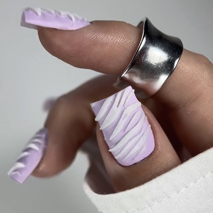 Силіконові молди для верхніх форм NAILSOFTHEDAY Wild Safari Zebra /зебра (Type 19),12 шт в  пакеті