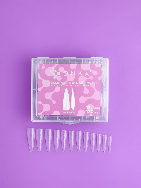 Верхние формы DNKa’ Top Nail Forms Almond,120pcs