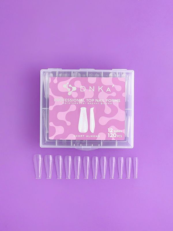 Верхние формы DNKa’ Top Nail Forms Short Almond,120pcs