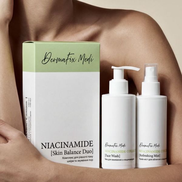 Набор для лица с ниацинамидом Niacinamide Skin Balance Duo, DermaFix Medi (гель+тоник-мост)