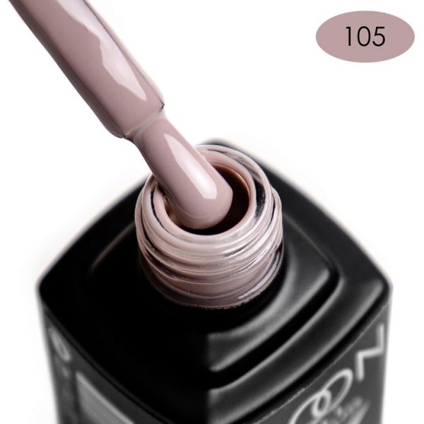Гель-лак MOON FULL color Gel polish №105 (холодный светло-коричневый, эмаль), 8 мл
