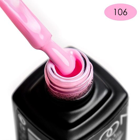 Гель-лак MOON FULL color Gel polish №106 (светлый ярко-розовый, эмаль), 8 мл