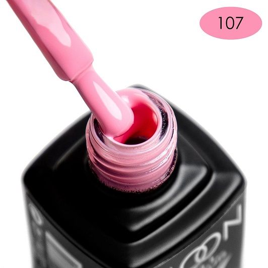 Гель-лак MOON FULL color Gel polish №107 (тусклый розово-коралловый, эмаль), 8 мл