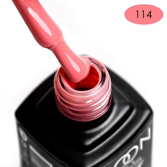 Гель-лак MOON FULL color Gel polish №114 (лососево-розовый, эмаль), 8 мл