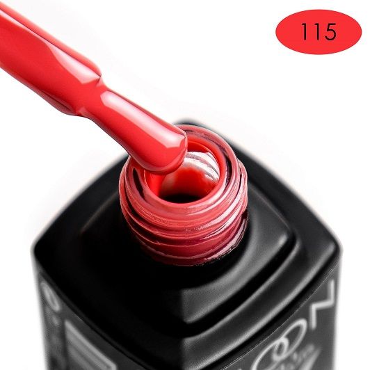 Гель-лак MOON FULL color Gel polish №115 (розово-красный, эмаль), 8 мл