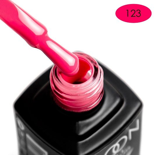 Гель-лак MOON FULL color Gel polish №123 (рожевий амарантовий, емаль), 8 мл