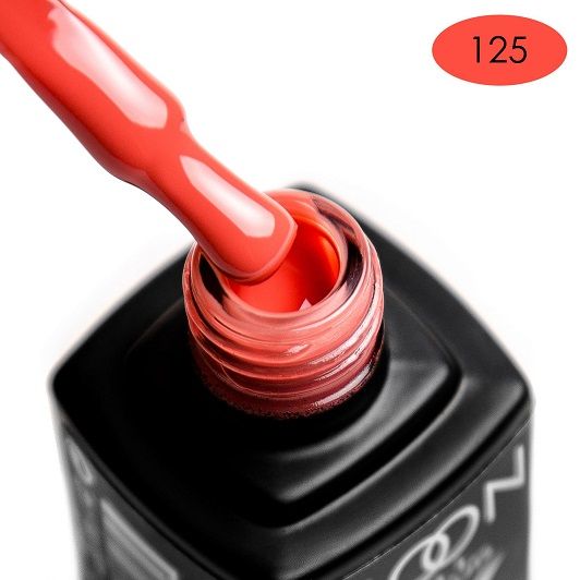 Гель-лак MOON FULL color Gel polish №125 (оранжево-червоний, емаль), 8 мл