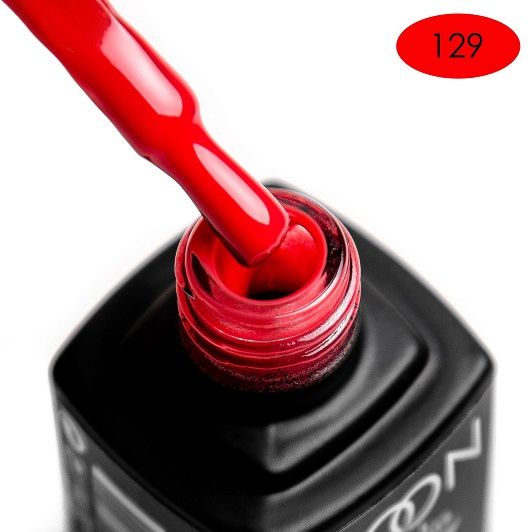 Гель-лак MOON FULL color Gel polish №129 (амарантовый светлый, эмаль), 8 мл