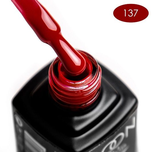 Гель-лак MOON FULL color Gel polish №137 (классический красный, эмаль), 8 мл