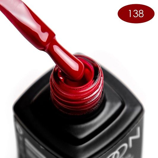 Гель-лак MOON FULL color Gel polish №138 (клубнично-красный, эмаль), 8 мл