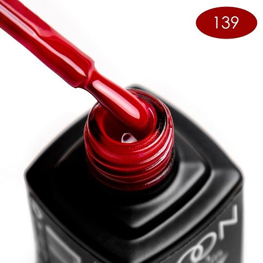 Гель-лак MOON FULL color Gel polish №139 (темно-червоний, емаль), 8 мл