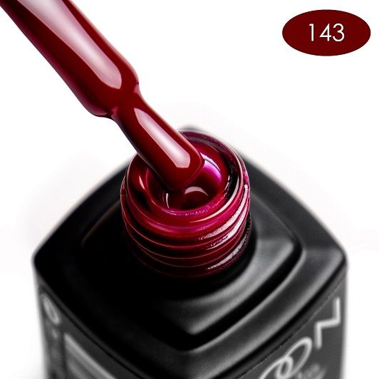 Гель-лак MOON FULL color Gel polish №143 (вишньовий, емаль), 8 мл