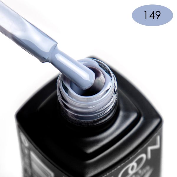 Гель-лак MOON FULL color Gel polish №149 (серо-голубой с лиловым оттенком, эмаль), 8 мл