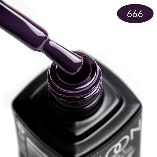 Гель-лак MOON FULL color Gel polish №666 димчастий баклажан