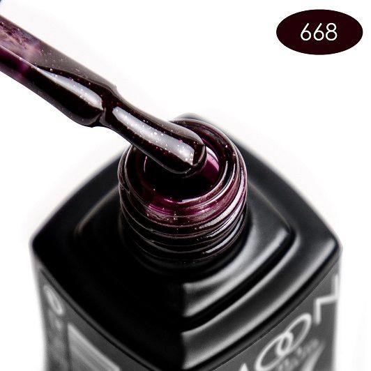 Гель-лак MOON FULL color Gel polish №668 шоколадно-сливовый с шиммером