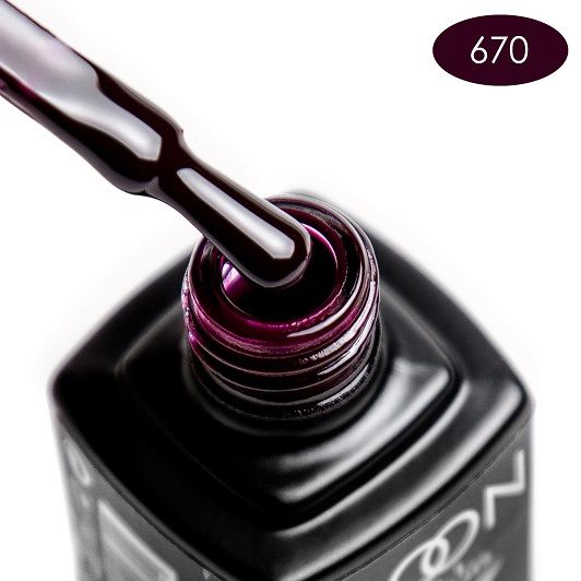 Гель-лак MOON FULL color Gel polish №670 шоколадно-черничный