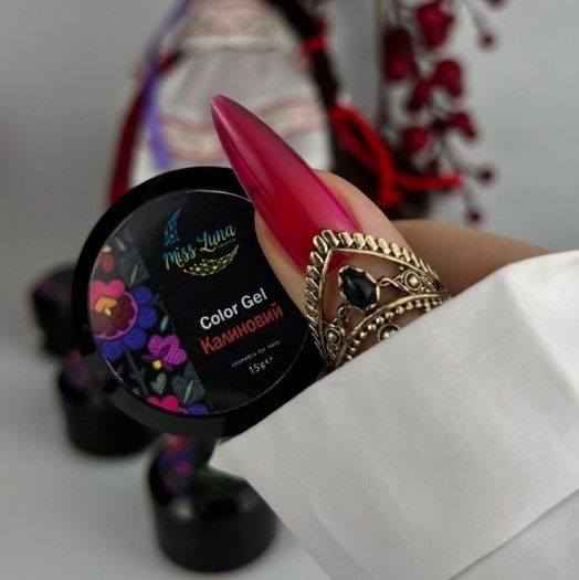 Гель для наращивания Miss Luna Color gel Калиновый, 15мл