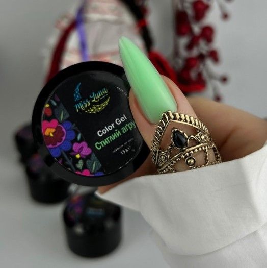 Гель для нарощування Miss Luna Color gel Стиглий аґрус, 15мл