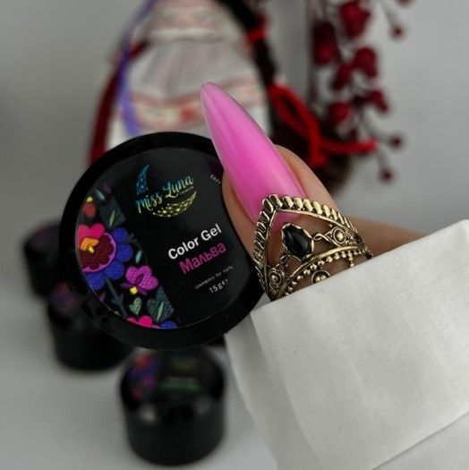 Гель для нарощування Miss Luna Color gel Жоржиновий, 15мл
