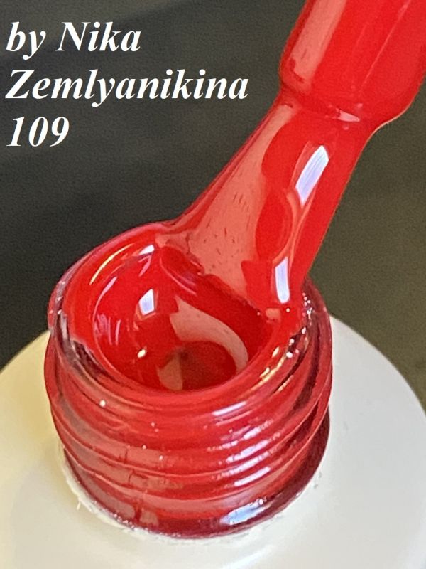 Гель-лак N.Z. (by Nika Zemlyanikina) №109 (темний червоний), 6 мл