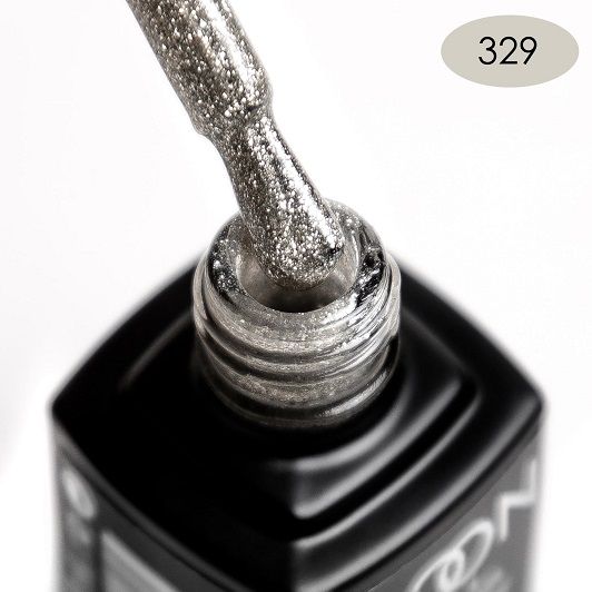 Гель-лак MOON FULL color Gel polish №329 (сріблясто-перловий шіммерний), 8 мл