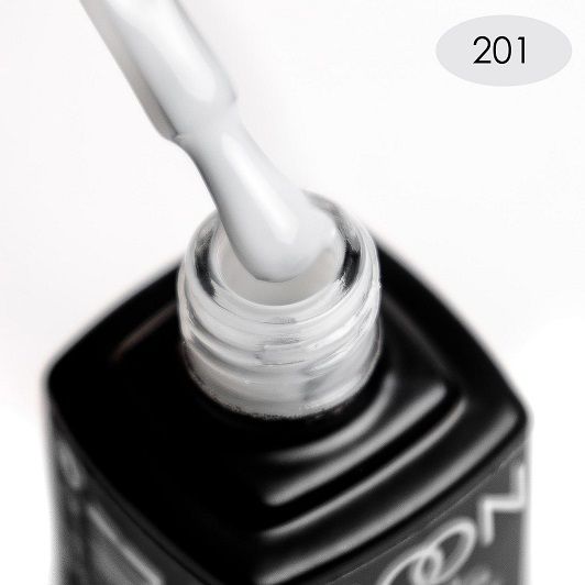 Гель-лак MOON FULL color Gel polish №201 (белый полупрозрачный, эмаль), 8 мл