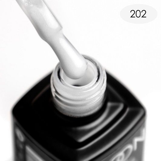Гель-лак MOON FULL color Gel polish №202 (белый полупрозрачный с блестками, микроблеск), 8 мл