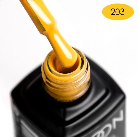 Гель-лак MOON FULL color Gel polish №203 (шафрановий, емаль), 8 мл