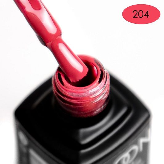 Гель-лак MOON FULL color Gel polish №204 (темно-малиновий, емаль), 8 мл