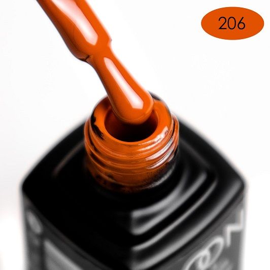 Гель-лак MOON FULL color Gel polish №206 (тиціановий, емаль), 8 мл