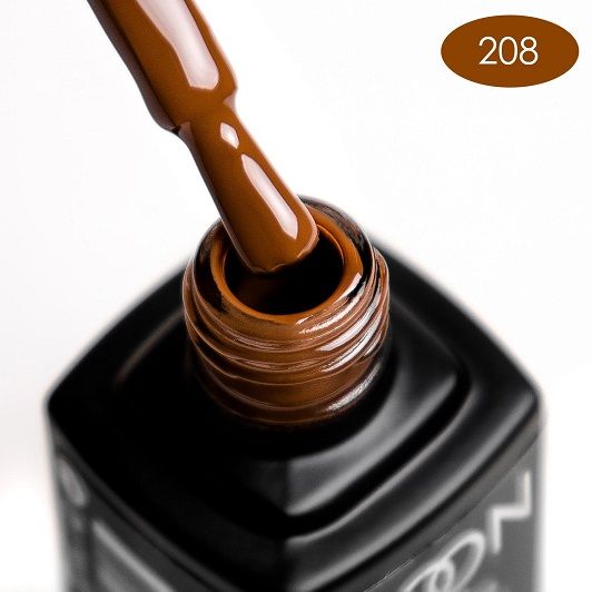 Гель-лак MOON FULL color Gel polish №208 (молочный шоколад, эмаль), 8 мл