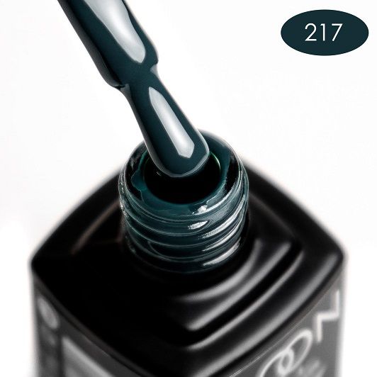 Гель-лак MOON FULL color Gel polish №217 (синьо-зелений, емаль), 8 мл
