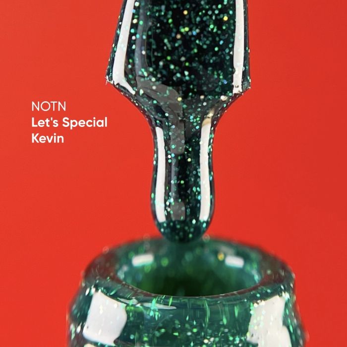 Гель-лак NAILSOFTHENIGHT Let’s special Kevin світловідбиваючий  темно–зелений 10мл