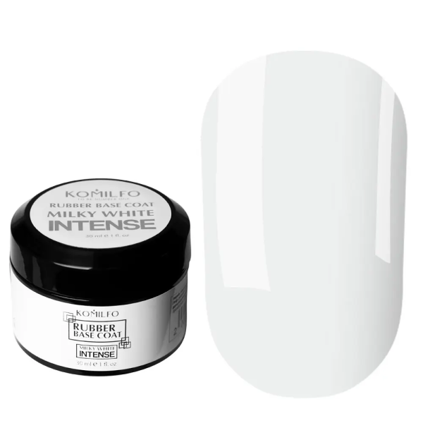 База Komilfo Milky White Intense Base, 30 мл (гель-банка)