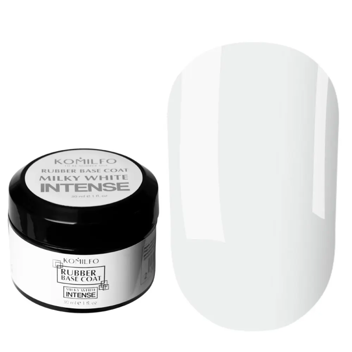 База Komilfo Milky White Intense Base, 30 мл (гель-банка)