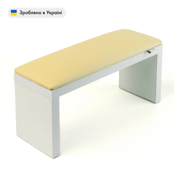 Подставка для рук маникюрная (подлокотник) ECO STAND на белых ножках, бежевый