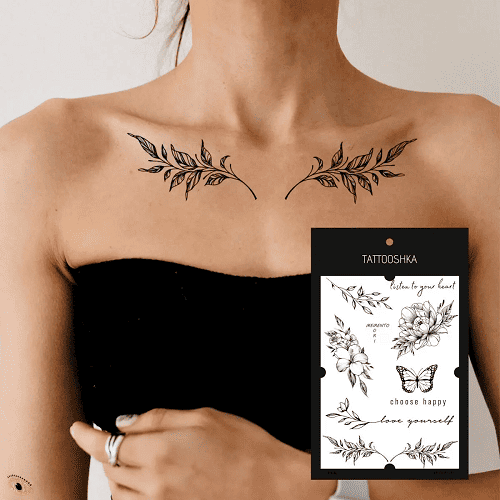 Временное Тату набор Веточки choose happy LB-113