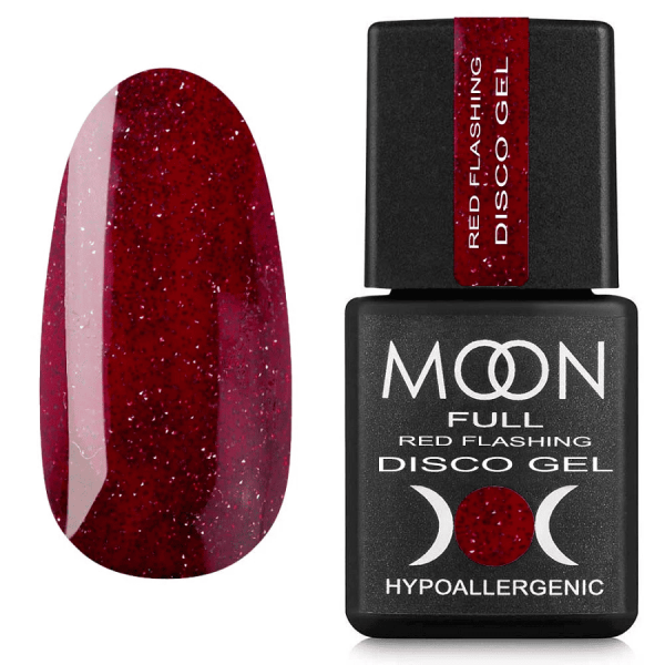 Гель-лак світловідбивний  Moon  Red Flashing  RF07, 8 мл