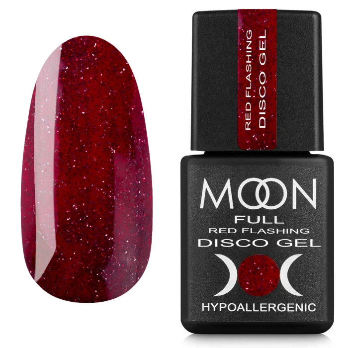 Светоотражающий Disсo Gel Moon Full Red Flashing  RF07, 8 мл