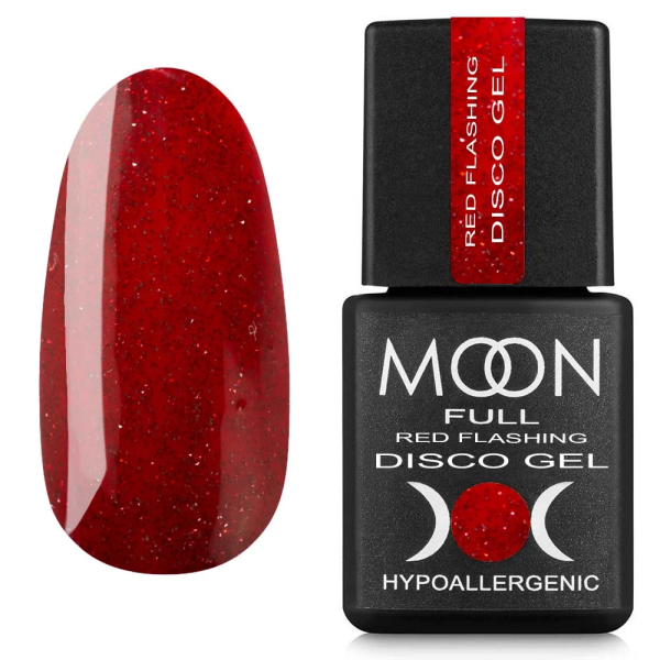 Гель-лак світловідбивний  Moon  Red Flashing RF06, 8 мл
