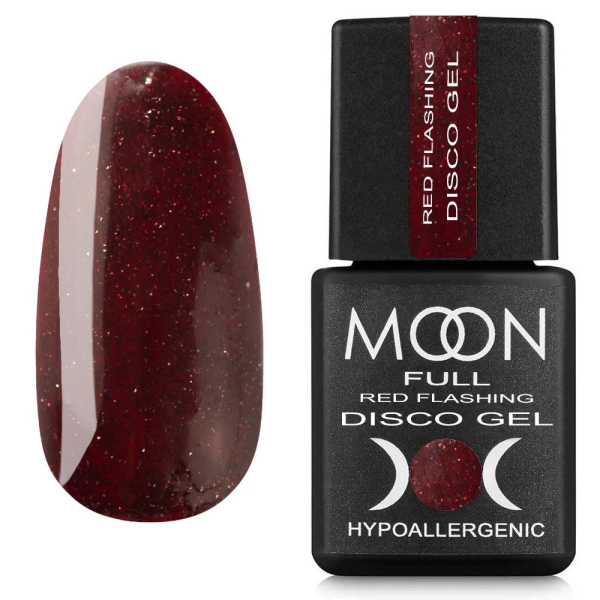 Гель-лак світловідбивний  Moon  Red Flashing  RF08, 8 мл