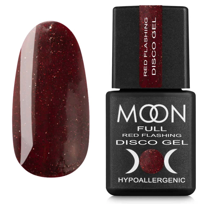 Гель-лак світловідбивний  Moon  Red Flashing  RF08, 8 мл
