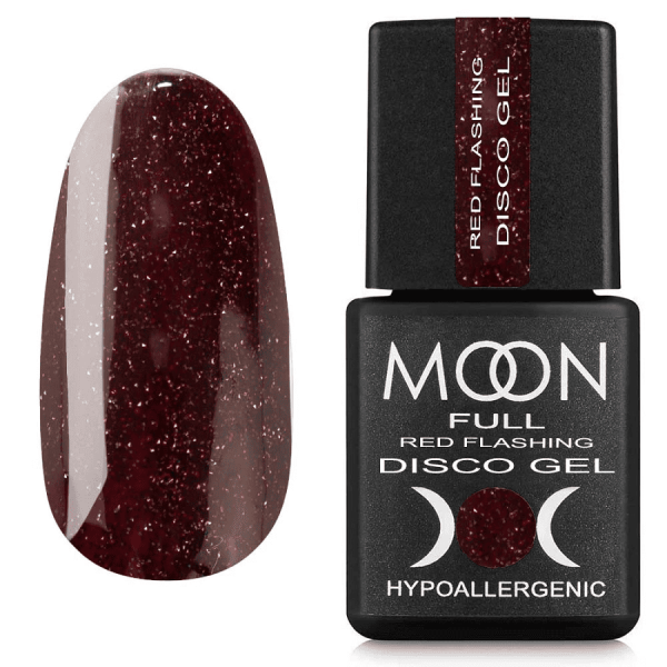 Гель-лак світловідбивний  Moon  Red Flashing  RF09, 8 мл