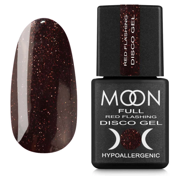Светоотражающий Disсo Gel Moon Full Red Flashing RF10, 8 мл