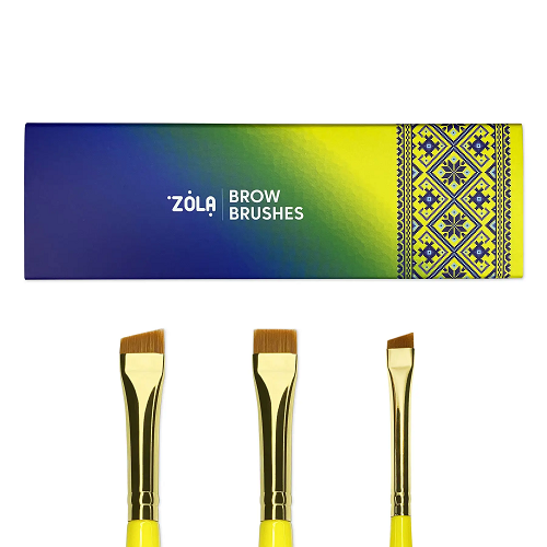 Zola Набор кистей для покраски бровей Brow Brushes Ukranian Edition