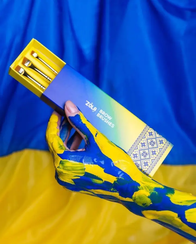 Zola Набор кистей для покраски бровей Brow Brushes Ukranian Edition