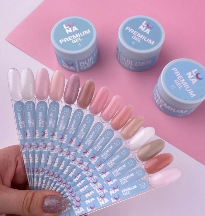 Гель для нарощування Luna Premium Gel 01  прозорий